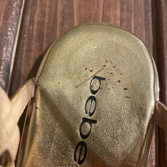 Gold Bebe sandals | size 7 / 7 1/2 | - Picture 7 of 8